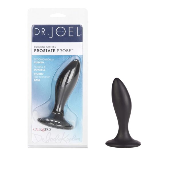 Dr Joel Kaplan Silicone Prostate Probe Curved - Black