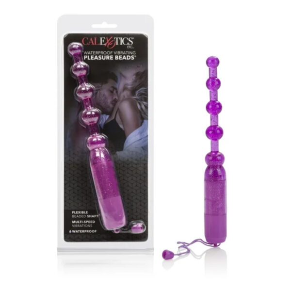 Vibrating Pleasure Beads Waterproof - Purple