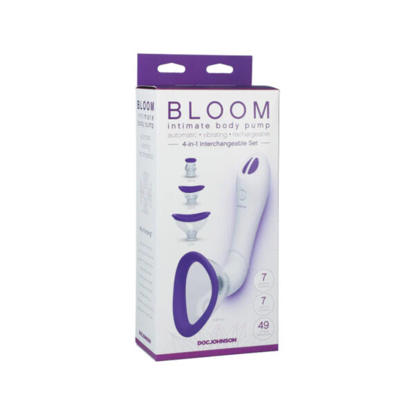 Bloom Intimate Body Automatic Vibrating Rechargeable Pump - Purple/White