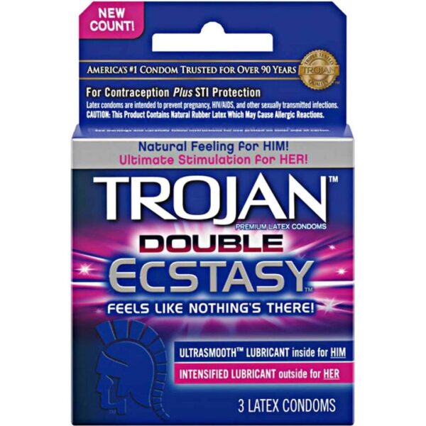 Trojan Double Ecstasy Condom - Box of 3