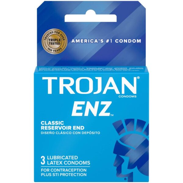 Trojan Enz Lubricated Condoms - Box of 3