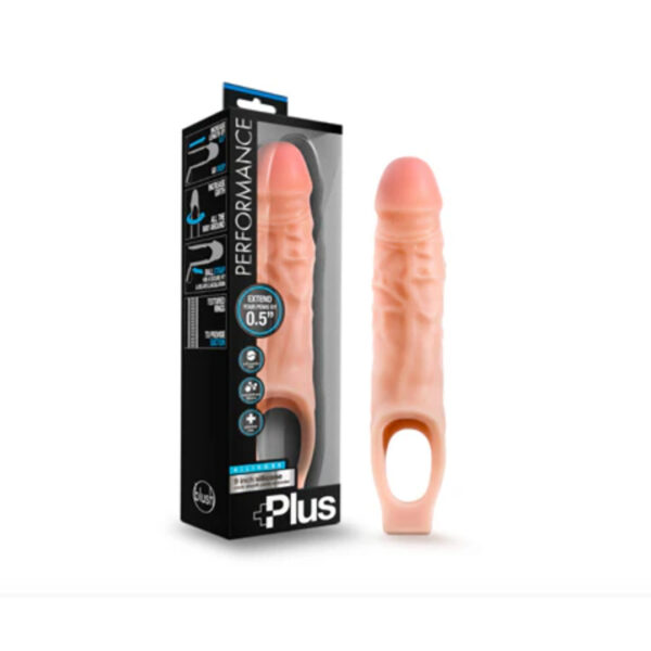 Blush Performance Plus 9" Silicone Cock Sheath Penis Extender - Flesh