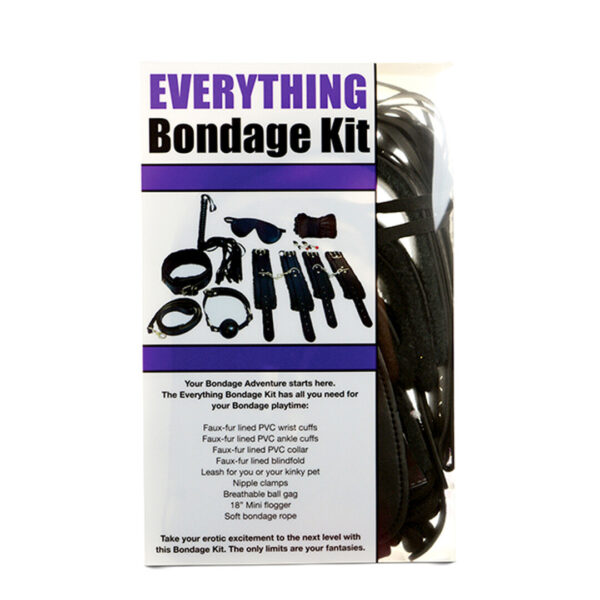 Plesur Everything Bondage 12 Piece Kit - Black