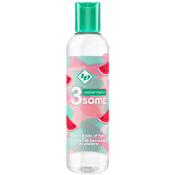 ID 3some 3 in 1 Lubricant - 4 oz Watermelon