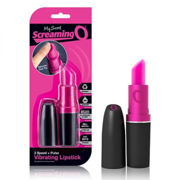 My Secret Screaming O Vibrating Lipstick - Black/Pink